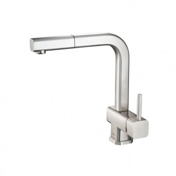 Isenberg K.1300 Kitchen Cito - Dual Spray Polished Steel Kitchen Faucet With Pull Out