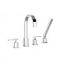 Isenberg 150.2400CP Series 150 4 Hole Deck Mounted Roman Tub Faucet With Hand Shower