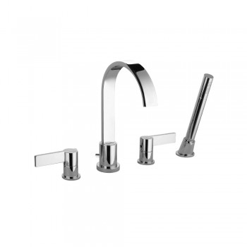 Isenberg 145.2400CP Series 145 4 Hole Deck Mounted Roman Tub Faucet With Hand Shower