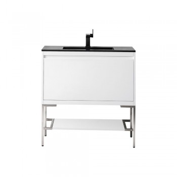 James Martin Vanities 801V3V Milan 35.4" Single Vanity Cabinet, Composite Top