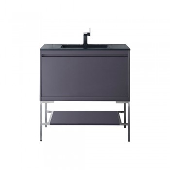 James Martin Vanities 801V35.4 Milan 35.4" Single Vanity Cabinet, Composite Top